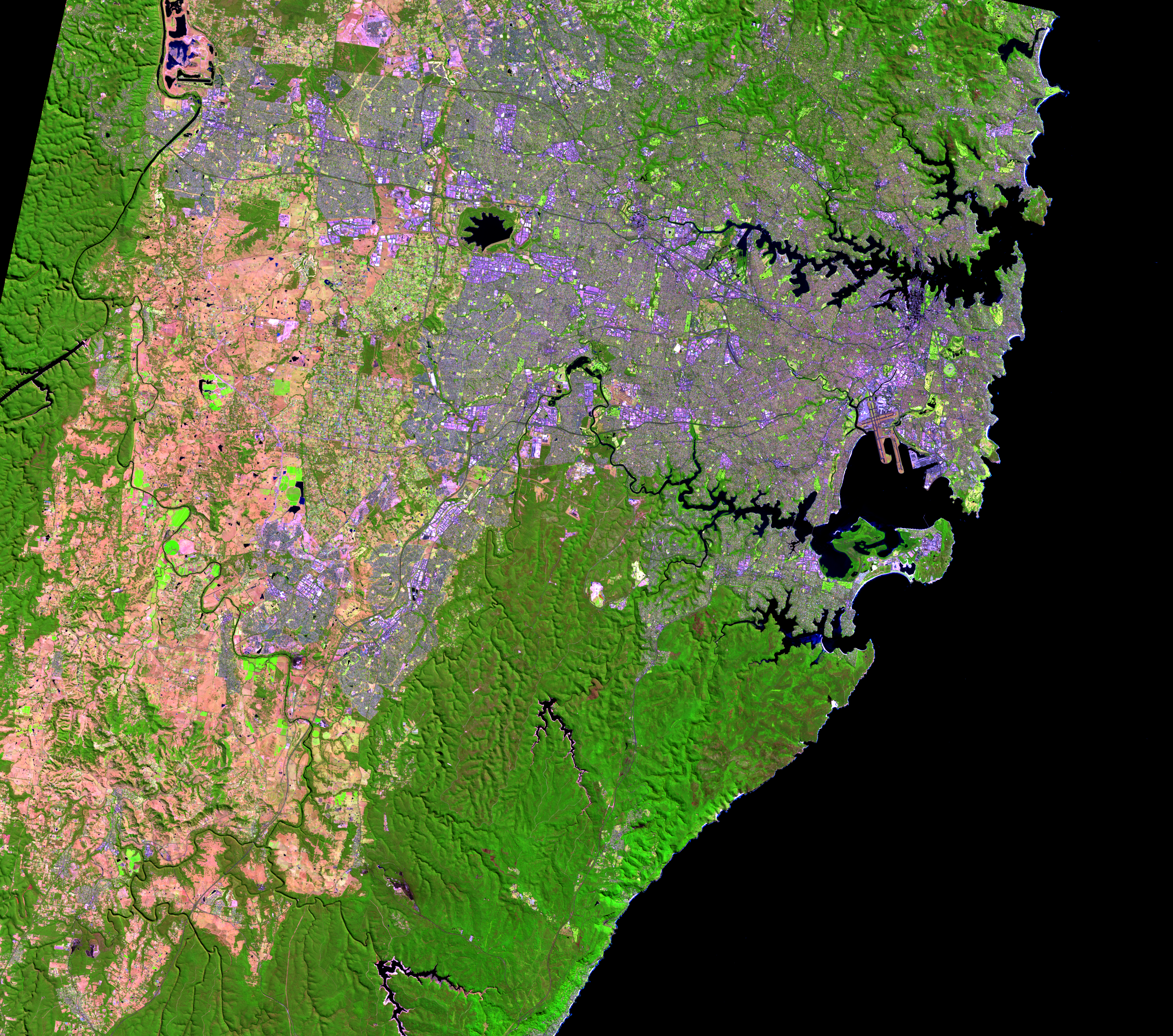 NASA Earthdata thermal mapping showing urban heat islands in Western Sydney